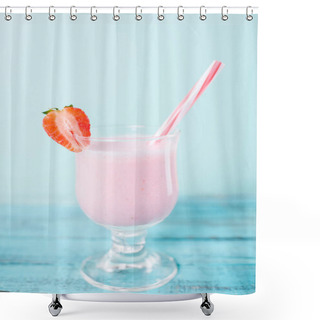 Personality  Delicious Strawberry Milkshake  Shower Curtains