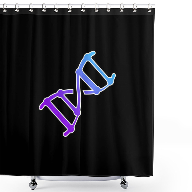 Personality  Biotech Blue Gradient Vector Icon Shower Curtains