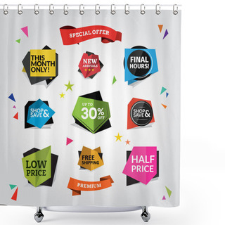 Personality  Colorful Web And Promotional Design Set Shower Curtains