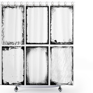 Personality  Textured Frames / 2 Shower Curtains