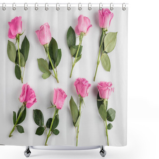Personality  Pink Roses Background Shower Curtains