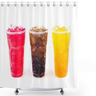 Personality  Fresh, Ice Cold Water In Plastic Cup Shower Curtains