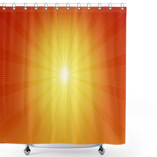 Personality  Shining Sun And  Rays. Shower Curtains