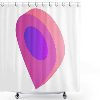 Personality  Gps Map Pin Icon, Isometric Style Shower Curtains