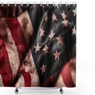 Personality  Grunge American Flag Shower Curtains