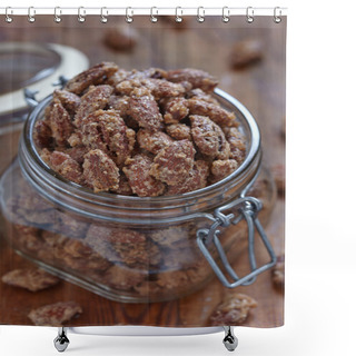 Personality  Candied Almond And Pecan Shower Curtains