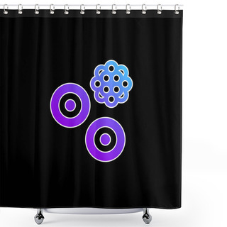 Personality  Blood Cells Blue Gradient Vector Icon Shower Curtains