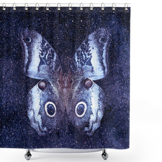 Personality  Universe Starry Sky With Butterfly Shower Curtains