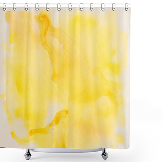 Personality  Yellow Watercolor Background Shower Curtains