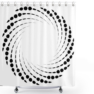 Personality  Dotted Spiral Element.  Shower Curtains