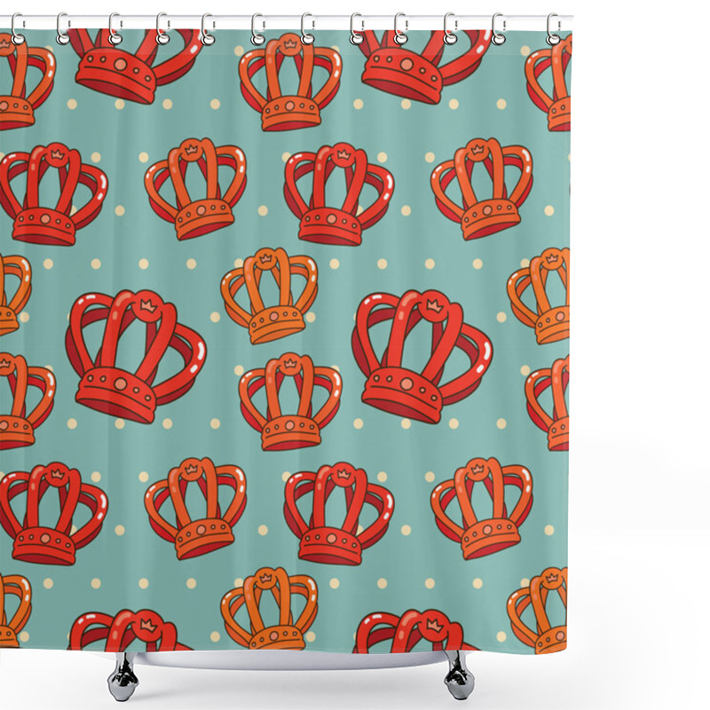 Personality  Vector orange crown pattern shower curtains