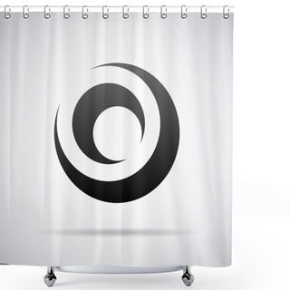 Personality  Vector Logo For Letter O. Design Template Shower Curtains