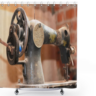 Personality  Vintage Soviet-made Sewing Machine Shower Curtains
