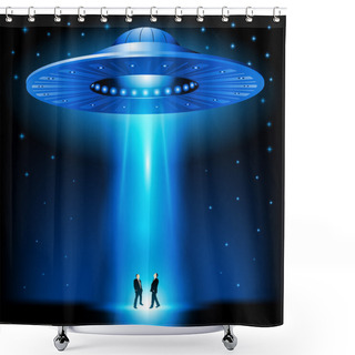 Personality  UFO Invasion Shower Curtains
