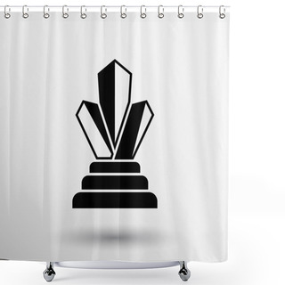 Personality  Diamond Jewel Vector Silhouette Gems Statue Icon Logo Shower Curtains