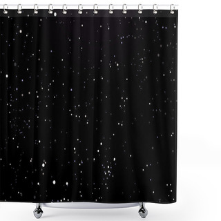 Personality  Night Sky Black With Stars Shower Curtains