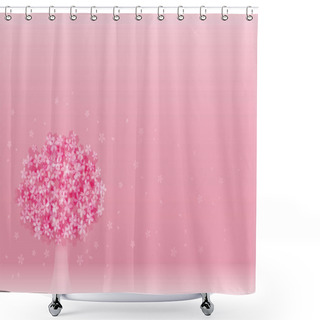 Personality  Cherry Blossoms In Full Bloom Shower Curtains