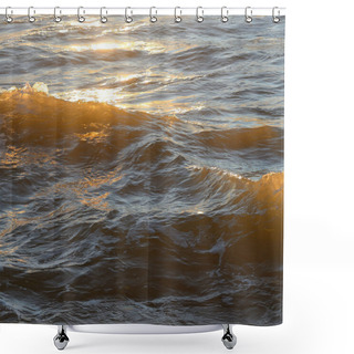 Personality  Sea Water Surface Texture. Soft Sunlight. Panoramic Image, Graphic Resources. Nature, Environment Concepts Shower Curtains