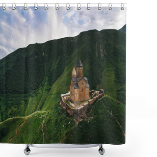 Personality  Old Castle In Mountains Shower Curtains