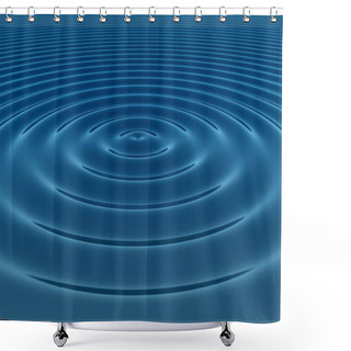 Personality  Blue Water Ripple Background Shower Curtains