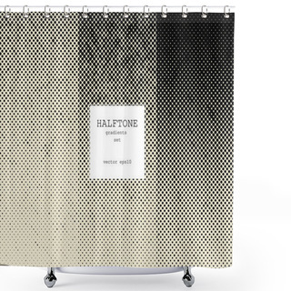 Personality  Halftone Gradients Shower Curtains