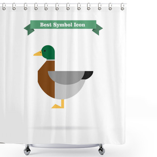 Personality  Duck Icon Shower Curtains