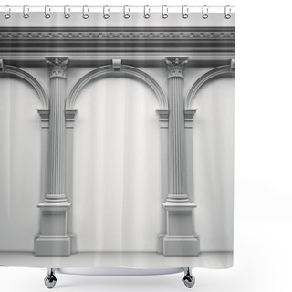 Personality  Classical Corinthian Portal Shower Curtains