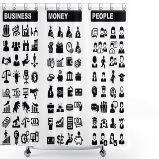 Personality  Business, Money And Icon Shower Curtains