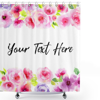Personality  Eustoma Flowers Frame  Shower Curtains