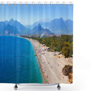 Personality  Beach At Antalya Turkey Shower Curtains
