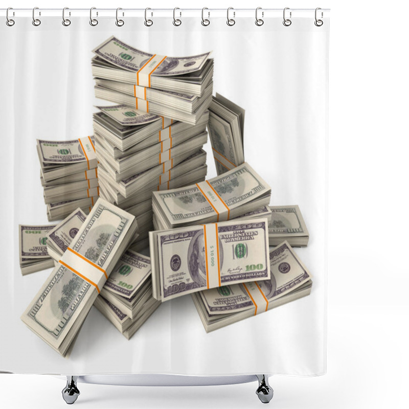 Personality  Stack Of Dollars Shower Curtains