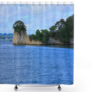 Personality  Beautiful Scenery Of Sea And Rocky Shore. Matsushima Islands In Miyagi Prefecture, Japan Shower Curtains