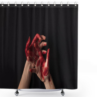 Personality  Bloody Hands Shower Curtains