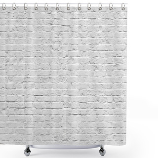 Personality  White Brick Wall Shower Curtains