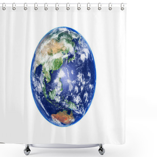 Personality  Earth Globe, Asia And Australia, High Resolution Image Shower Curtains