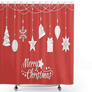 Personality  Hand Crafted Paper Christmas Decorations Shower Curtains