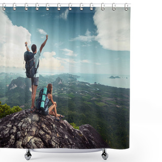 Personality  Hikers Shower Curtains