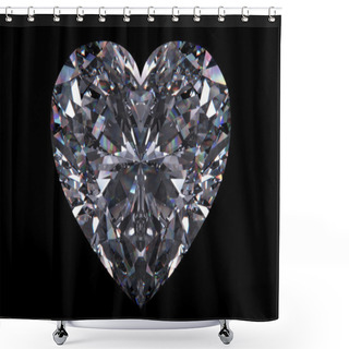 Personality  Diamond Heart Shower Curtains