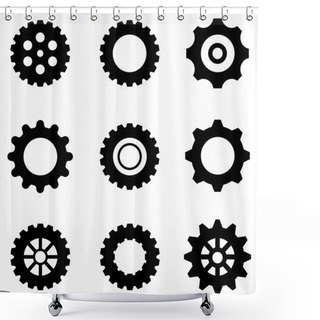 Personality  Gear Icons Shower Curtains