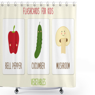 Personality  Cartoon Characters Of Vegetables Shower Curtains