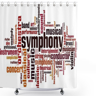 Personality  Symphony Word Cloud Shower Curtains