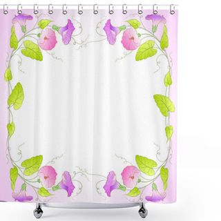 Personality  Flowers Frame Of Bindweed. Shower Curtains