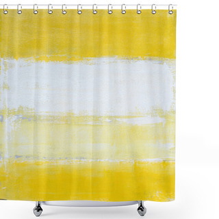 Personality  Grey And Yellow Abstract Art Painting Shower Curtains