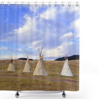 Personality  Teepee (tipi) As Used By Native Americans In The Great Plains And American West Shower Curtains