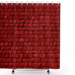 Personality  Red Brick Wall Shower Curtains