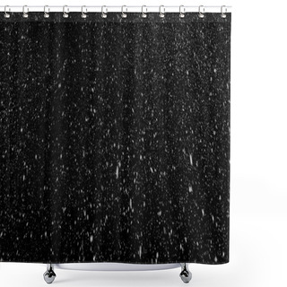 Personality  Falling Realistic Natural Snowflakes From Top To Bottom, Calm Snow Shower Curtains