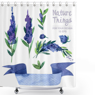 Personality  Floral Collection Of Painted Lavender. Shower Curtains