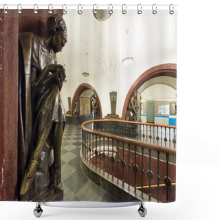 Personality  The Metro Station Ploschad Revolutsii In Moscow, Russia Shower Curtains