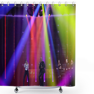 Personality   Valentina Monetta & Jimmie Wilson Eurovision 2017 Shower Curtains