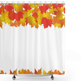 Personality  Seamless Pattern With Bright Autumn Leaves. Shower Curtains